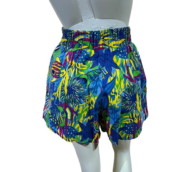 Vintage 1980s Cristina’s Tropical Fish High-Waist Shorts medium - Picture 3 of 16